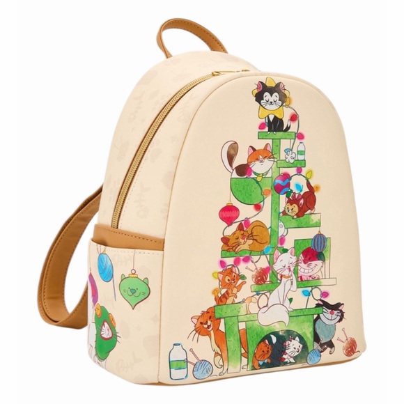 NEW Loungefly Disney Cats Christmas Tree Mini Backpack main image 5